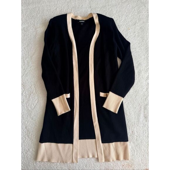Express black and cream long sweater size xs - Picture 7 of 7